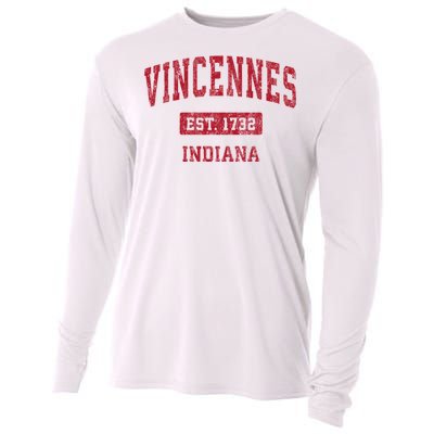 Vincennes Indiana In Vintage Sports Cooling Performance Long Sleeve Crew