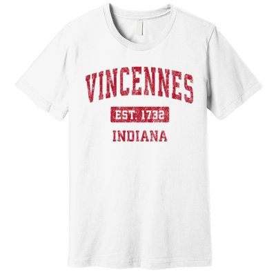 Vincennes Indiana In Vintage Sports Premium T-Shirt