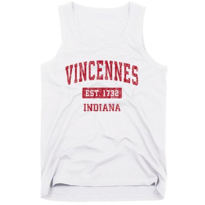 Vincennes Indiana In Vintage Sports Tank Top