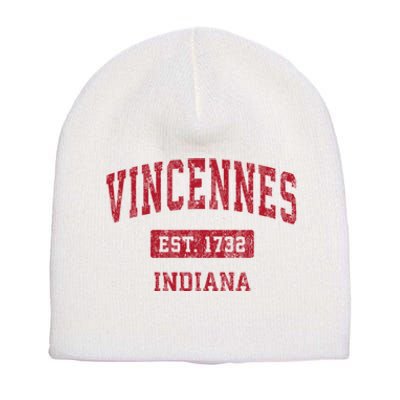 Vincennes Indiana In Vintage Sports Short Acrylic Beanie