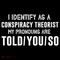 Vintage I Identify As A Conspiracy Theorist My Pronouns Are Told You Sweatshirt