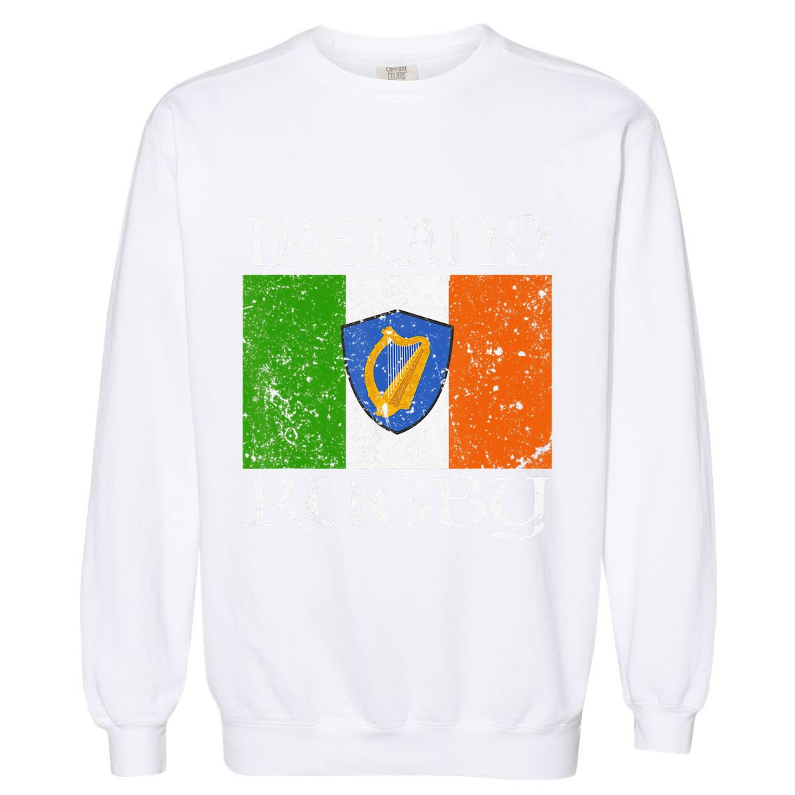 Vintage Ireland Irish Flag Green St. Patrick's Day Garment-Dyed Sweatshirt