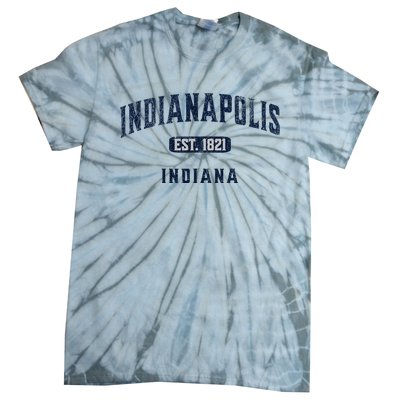 Visit Indianapolis Indiana Vintage Athletic Souvenir Tie-Dye T-Shirt