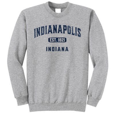 Visit Indianapolis Indiana Vintage Athletic Souvenir Tall Sweatshirt