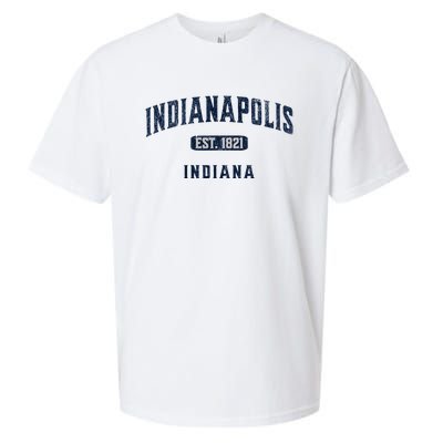 Visit Indianapolis Indiana Vintage Athletic Souvenir Sueded Cloud Jersey T-Shirt