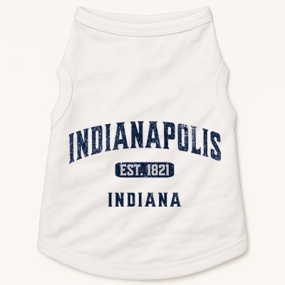 Visit Indianapolis Indiana Vintage Athletic Souvenir Doggie Tank