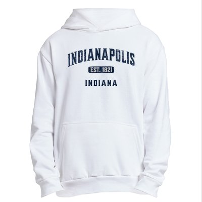 Visit Indianapolis Indiana Vintage Athletic Souvenir Urban Pullover Hoodie