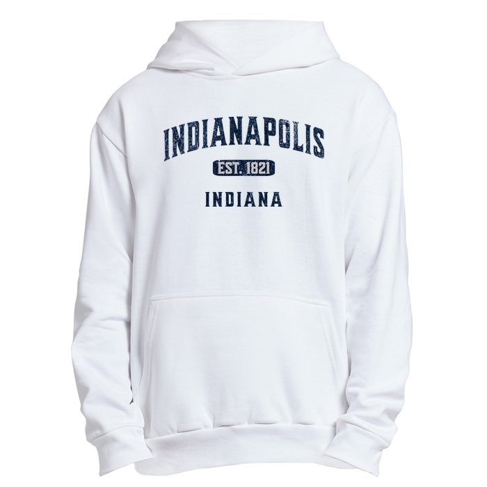 Visit Indianapolis Indiana Vintage Athletic Souvenir Urban Pullover Hoodie