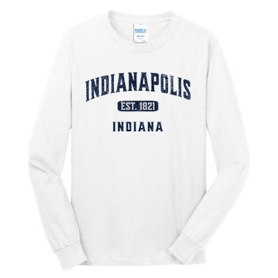 Visit Indianapolis Indiana Vintage Athletic Souvenir Tall Long Sleeve T-Shirt