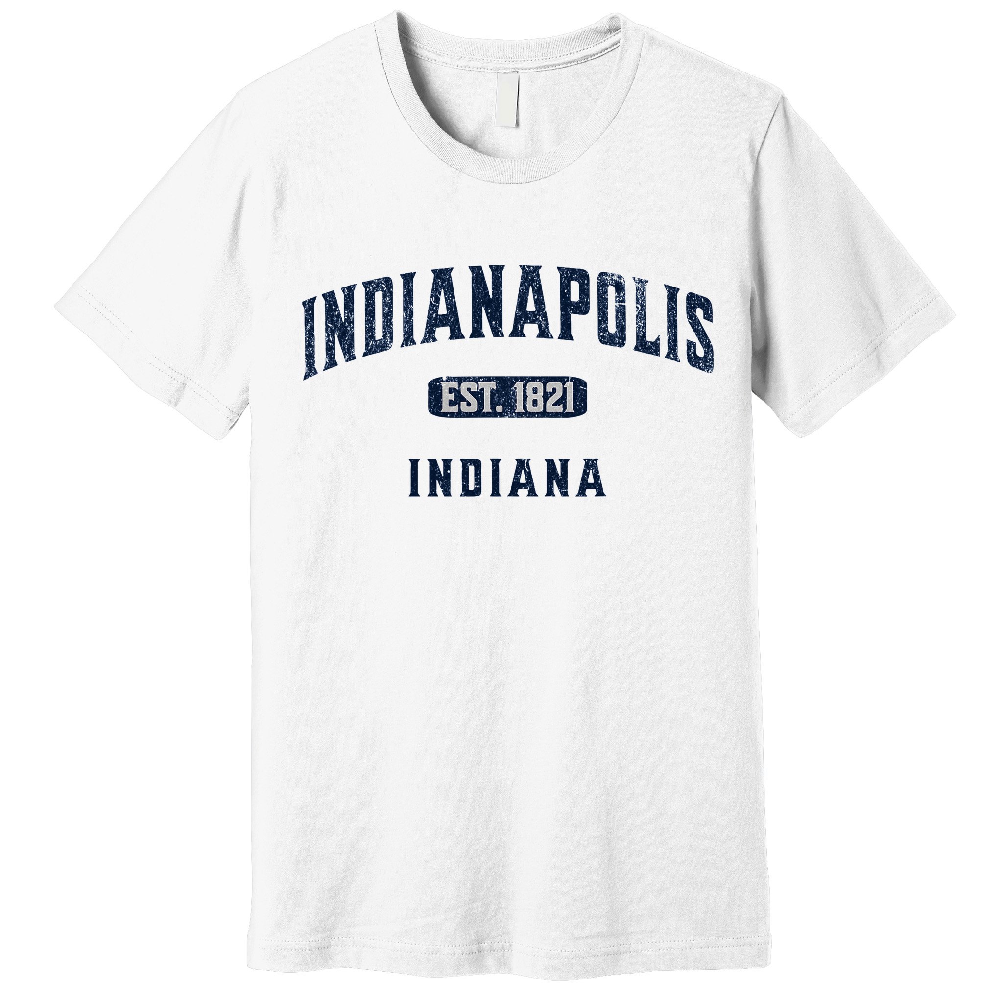 Visit Indianapolis Indiana Vintage Athletic Souvenir Premium T-Shirt