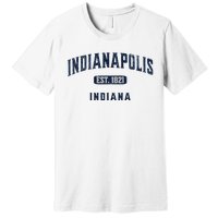 Visit Indianapolis Indiana Vintage Athletic Souvenir Premium T-Shirt