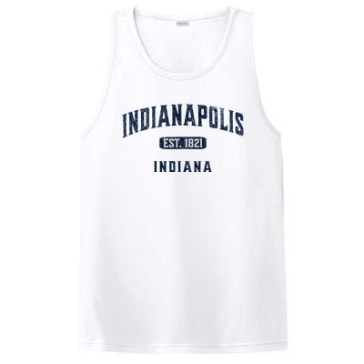 Visit Indianapolis Indiana Vintage Athletic Souvenir PosiCharge Competitor Tank