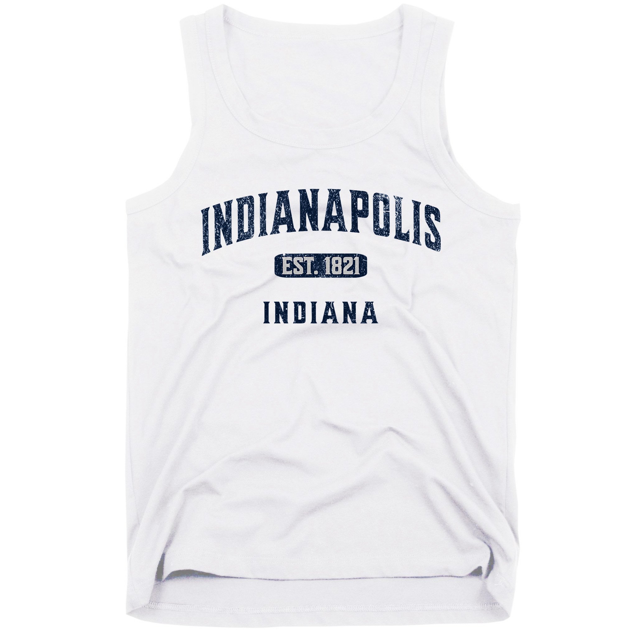 Visit Indianapolis Indiana Vintage Athletic Souvenir Tank Top