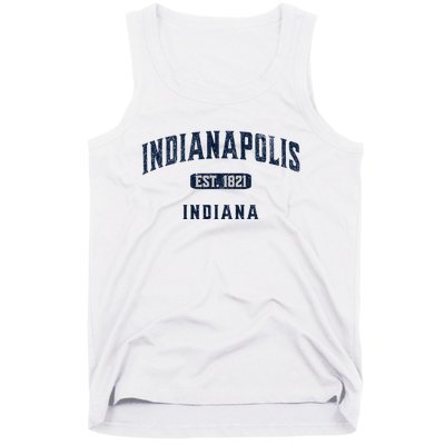 Visit Indianapolis Indiana Vintage Athletic Souvenir Tank Top