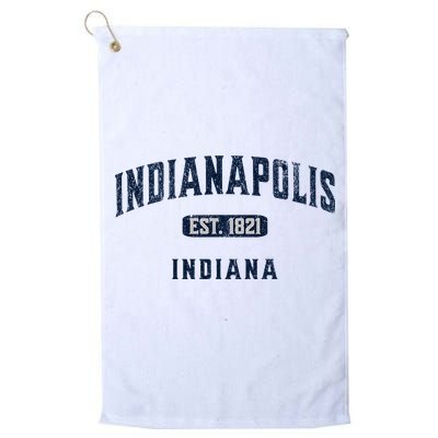 Visit Indianapolis Indiana Vintage Athletic Souvenir Golf Towel