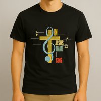 Vintage In Jesus Name I Sing Music Note Cross T-Shirt