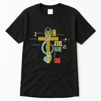 Vintage In Jesus Name I Sing Music Note Cross Tall T-Shirt