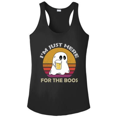 Vintage Im Just Here For The Boos Halloween Beer Lovers Gift Ladies PosiCharge Competitor Racerback Tank