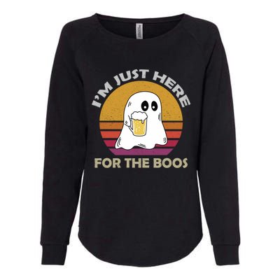 Vintage Im Just Here For The Boos Halloween Beer Lovers Gift Womens California Wash Sweatshirt