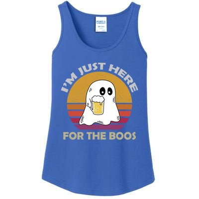 Vintage Im Just Here For The Boos Halloween Beer Lovers Gift Ladies Essential Tank