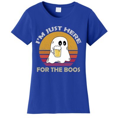 Vintage Im Just Here For The Boos Halloween Beer Lovers Gift Women's T-Shirt