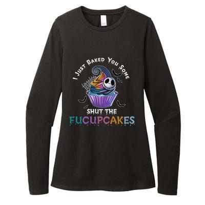 Vintage I Just Baked You Some Shut The Fucupcakes Cat Baking Gift Womens CVC Long Sleeve Shirt