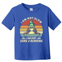 Vintage Im Just Zone 2 Running Funny Sloth Slow Runner Team Gift Toddler T-Shirt