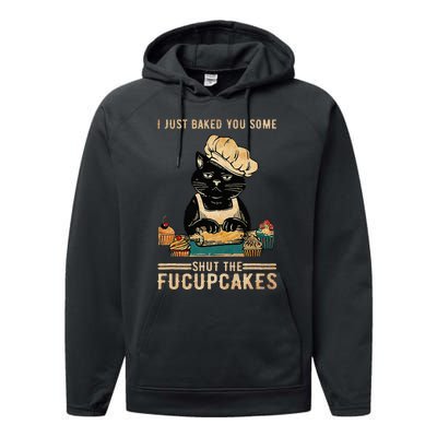 Vintage I Just Baked You Some Shut The Fucupcakes Performance Fleece Hoodie