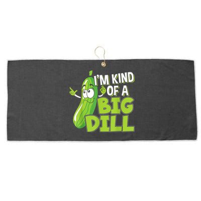 Vegan Im Kind Of A Big Dill Gift For A Pickle Lover Large Microfiber Waffle Golf Towel