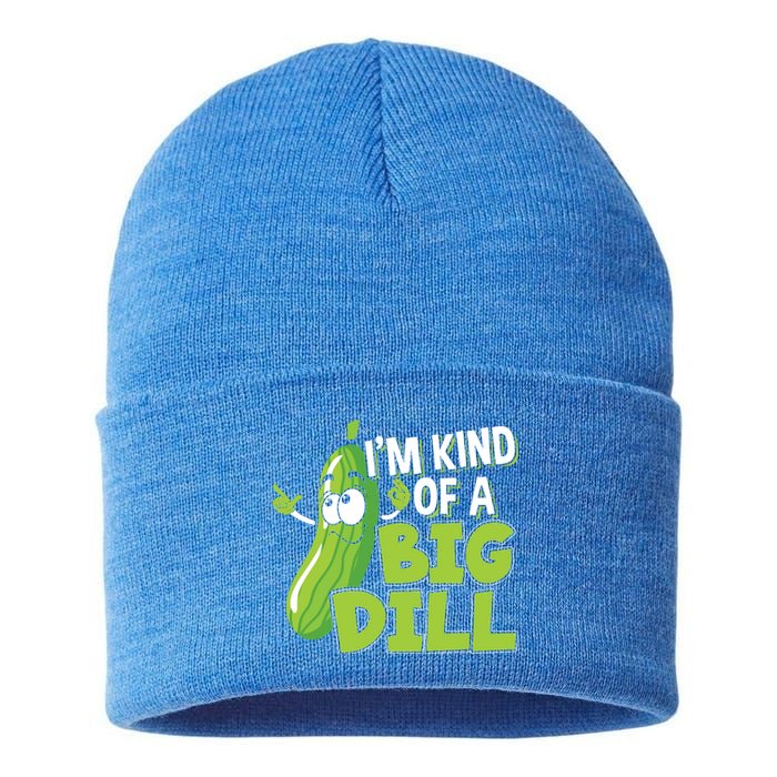 Vegan I'm Kind Of A Big Dill Gift Pickle Lover Cute Gift Sustainable Knit Beanie