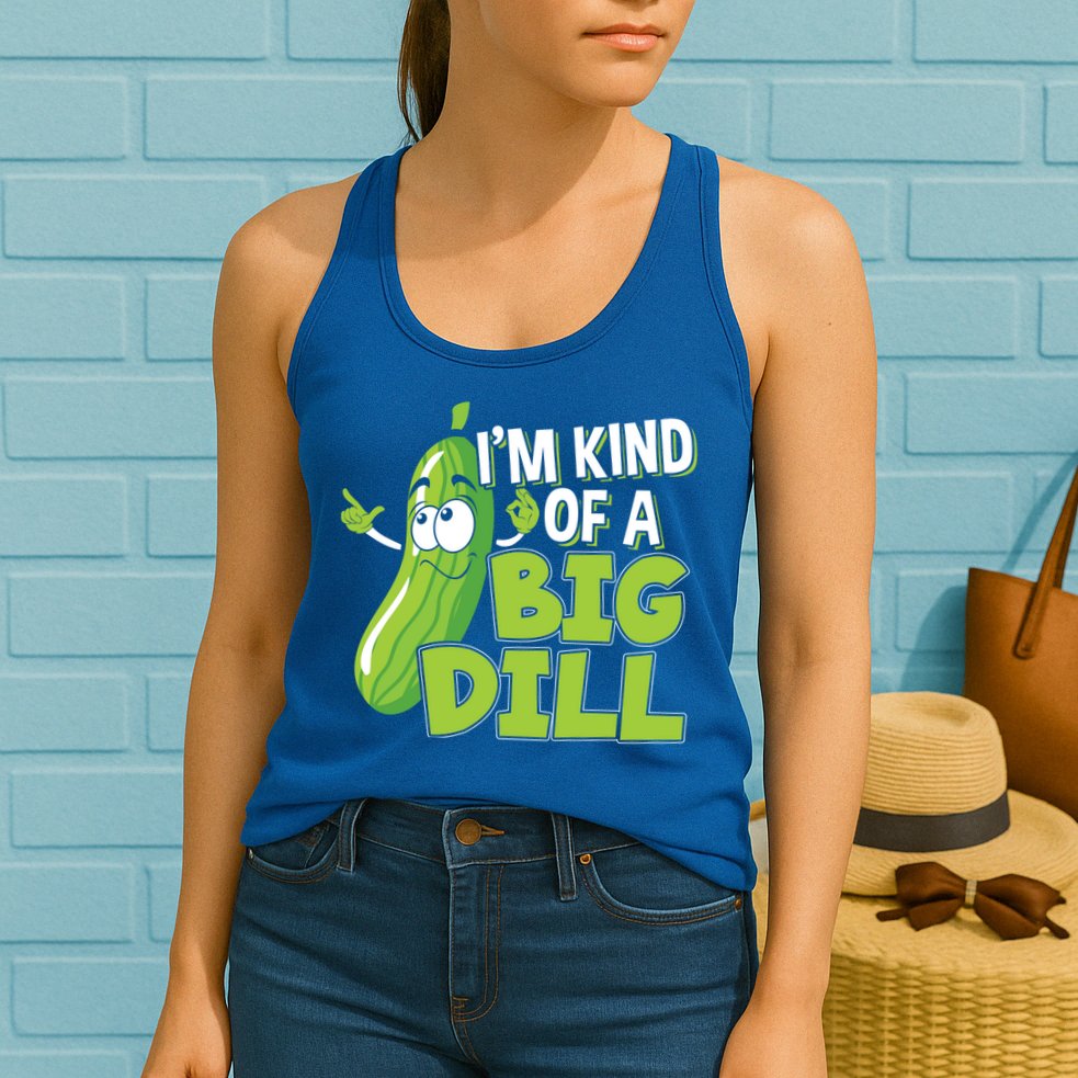 Vegan I'm Kind Of A Big Dill Gift Pickle Lover Cute Gift Womens Tank Top