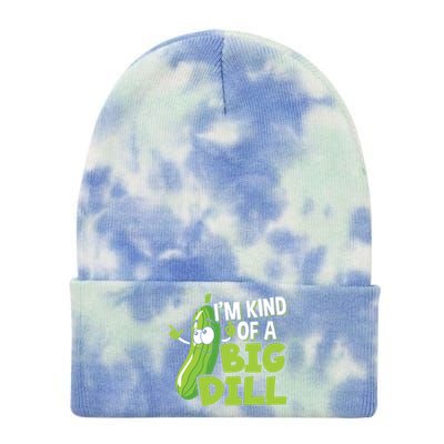 Vegan I'm Kind Of A Big Dill Gift Pickle Lover Cute Gift Tie Dye 12in Knit Beanie