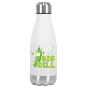 Vegan I'm Kind Of A Big Dill Gift Pickle Lover Cute Gift Stainless Steel Insulated Water Bottle