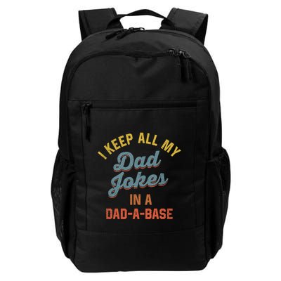 Vintage I Keep All My Dad Jokes In A Dadgift A Gift Base Funny Dad Funny Gift Backpack