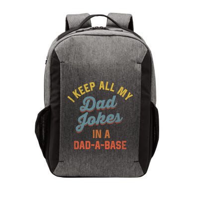 Vintage I Keep All My Dad Jokes In A Dadgift A Gift Base Funny Dad Funny Gift Vector Backpack