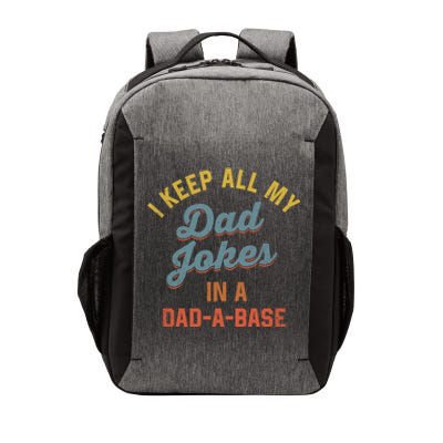 Vintage I Keep All My Dad Jokes In A Dadgift A Gift Base Funny Dad Funny Gift Vector Backpack