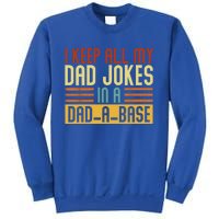 Vintage I Keep All My Dad Jokes In A Dadmeaningful Giftameaningful Giftbase Dad Sweatshirt