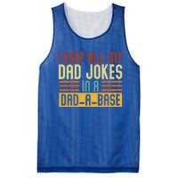 Vintage I Keep All My Dad Jokes In A Dadmeaningful Giftameaningful Giftbase Dad Mesh Reversible Basketball Jersey Tank