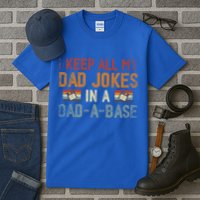 Vintage I Keep All My Dad Jokes In A Dad A Base Fathers Day Gift Tall T-Shirt