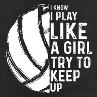 Volleyball I Know I Play Like A Girl Try To Keep Up Microfiber Hand Towel