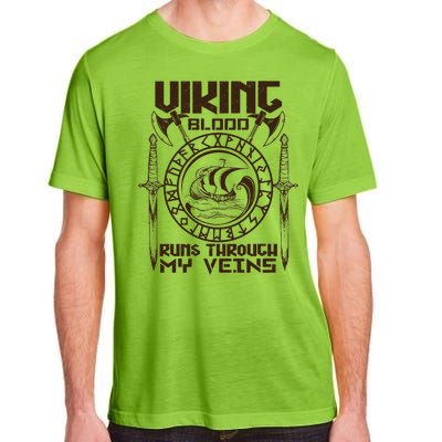 Viking Blood Runs Through My Veins Adult ChromaSoft Performance T-Shirt