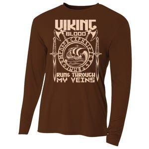 Viking Blood Runs Through My Veins Cooling Performance Long Sleeve Crew