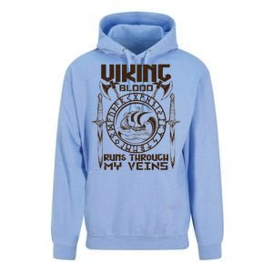 Viking Blood Runs Through My Veins Unisex Surf Hoodie