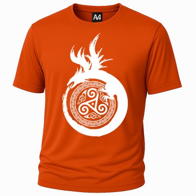 Viking Dragon Celtic Emblem Cooling Performance Crew T-Shirt