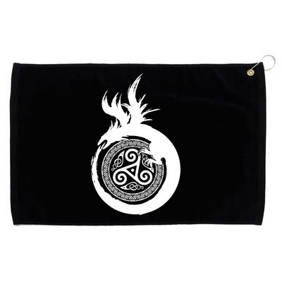 Viking Dragon Celtic Emblem Grommeted Golf Towel