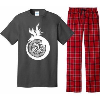 Viking Dragon Celtic Emblem Pajama Set