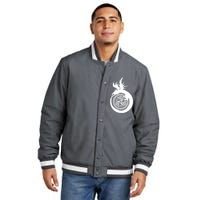 Viking Dragon Celtic Emblem Insulated Varsity Jacket