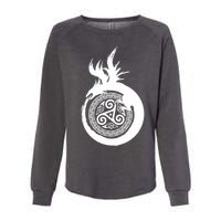 Viking Dragon Celtic Emblem Womens California Wash Sweatshirt