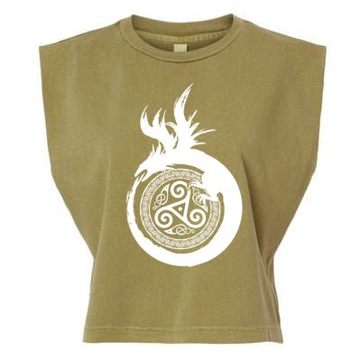 Viking Dragon Celtic Emblem Garment-Dyed Women's Muscle Tee