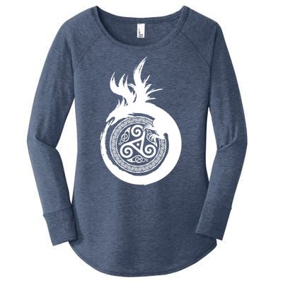 Viking Dragon Celtic Emblem Women's Perfect Tri Tunic Long Sleeve Shirt